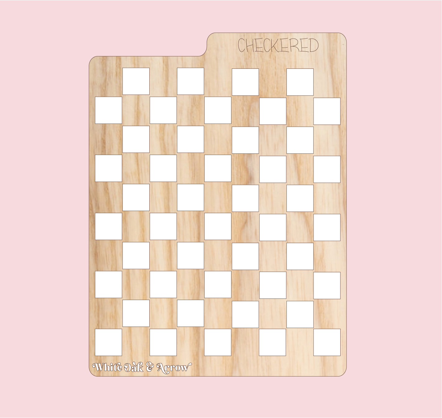 Checkered Print Bleaching Stencil