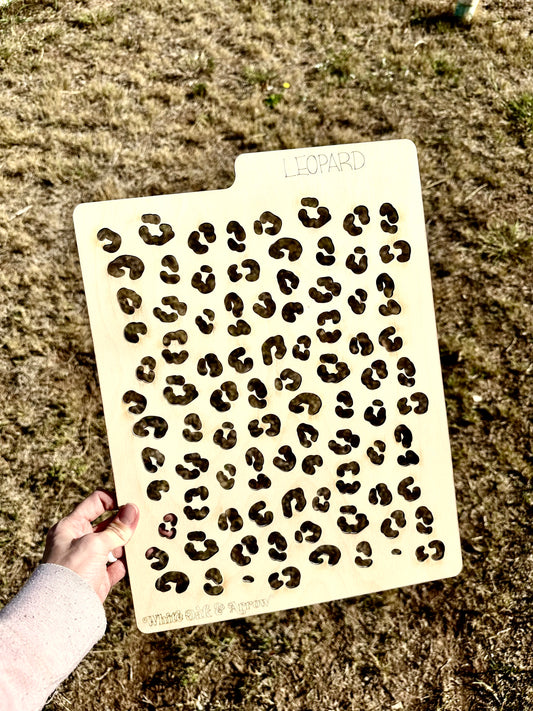 Leopard Print Bleaching Stencil