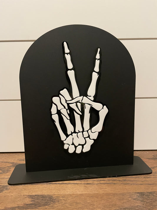 Halloween Skeleton Hand Sign